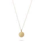 Solid Gold Cremation Urn Disc Necklace | Glur Co.