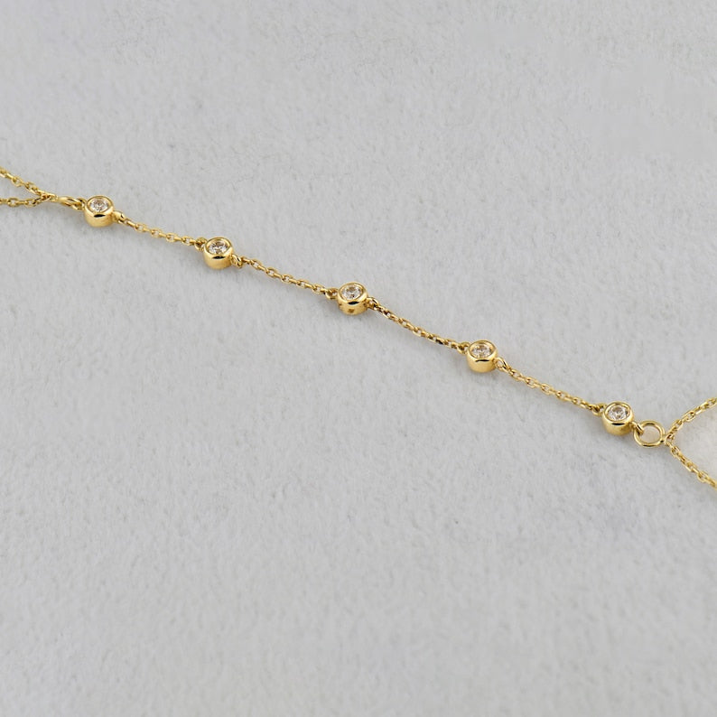 Solid Gold Diamond Slave Bracelet