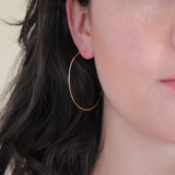 Solid Gold Endless Hoop Earrings