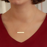 Solid Gold Bar Necklace