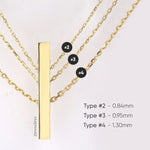 Solid Gold Cremation Urn Vertical Bar Necklace | Glur Co.