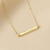 Solid Gold Cremation Urn Bar Necklace | Glur Co.