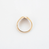 Solid Gold Initial Signet Ring