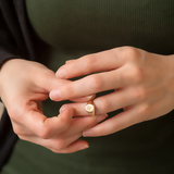 Solid Gold Initial Signet Ring