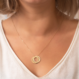 Interlocking Linked Circle Necklace