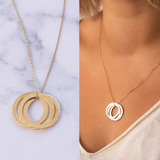 Interlocking Linked Circle Necklace