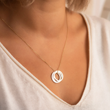 Interlocking Linked Circle Necklace