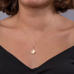 Solid Gold Cremation Urn Butterfly Necklace | Glur Co.