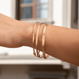 Solid Gold Hinged Bangle Bracelet