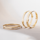 Solid Gold Hinged Bangle Bracelet