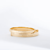 Solid Gold Hinged Bangle Bracelet