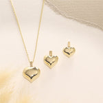 Solid Gold Cremation Urn Puffy Heart Pendant | Glur Co.