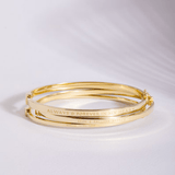 Solid Gold Hinged Bangle Bracelet