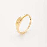 Solid Gold Initial Signet Ring