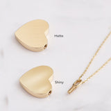 Solid Gold Cremation Urn Heart Necklace | Glur Co.